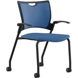 9 to 5 Seating Bella Fabric Seat Mobile Stack Chair