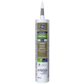 GE Silicone II SE2185 Metal Sealant, Metallic Gray, 24 hr Curing, 10.1 oz