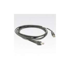 Zebra Technologies Zebra CBA-U01-S07ZAR USB Straight Cable, Type A USB, 7ft, Gray