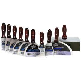 Pakka Wooden Handle Scraper Set: 1.25", 2", 3", 4", 5", 6", 6-In-1, 3"S, 10" Total Of 6 Each
