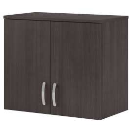 Bush Business Furniture Universal Garage Wall Cabinet with Doors and Shelves, Storm Gray/Storm Gray