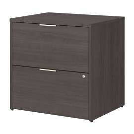 Bush Jamestown 2 Drawer Lateral File Cabinet - Assembled, Storm Gray/Storm Gray