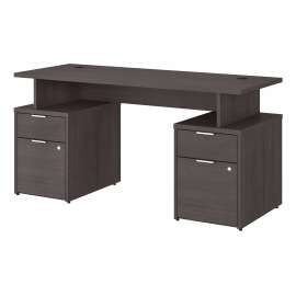 Bush Jamestown 60W Desk with 4 Drawers, Storm Gray/Storm Gray
