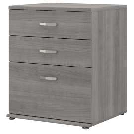 Bush Business Furniture Universal Laundry Room Storage Cabinet with Drawers, Platinum Gray/Platinum Gray