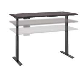 Move 60 Series by Bush 72W x 30D Height Adjustable Standing Desk, Storm Gray/Black Powder Coat