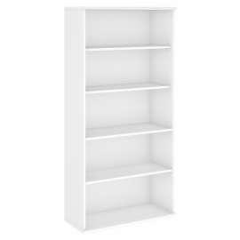 Bush Studio C 5 Shelf Bookcase, White