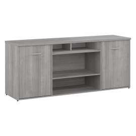 Bush Business Furniture Studio C 72W Office Storage Cabinet with Doors and Shelves, Platinum Gray/Platinum Gray