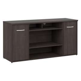 Bush Business Furniture Studio C 60W Office Storage Cabinet with Doors and Shelves, Storm Gray/Storm Gray