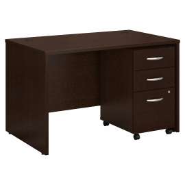 Bush Series C 48W x 30D Office Desk with Mobile File Cabinet, Mocha Cherry/Mocha Cherry