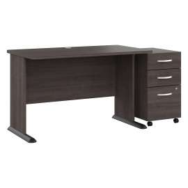 Bush Studio A 48W Computer Desk with 3 Drawer Mobile File Cabinet, Storm Gray/Storm Gray