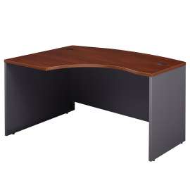 Bush Series C 60W x 43D Left Handed L Bow Desk, Hansen Cherry/Graphite Gray