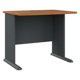 Bush Series A 36W Desk, Natural Cherry/Slate
