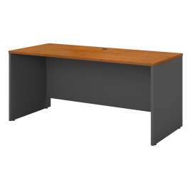 Bush Series C 60W x 24D Credenza Desk, Natural Cherry/Graphite Gray