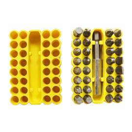 Chrome Vanadium Steel Power Screwdriver Bits Set, 33 Pieces