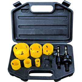 High Speed Steel Bi-metal Professional Holesaw Set, 9 Pieces