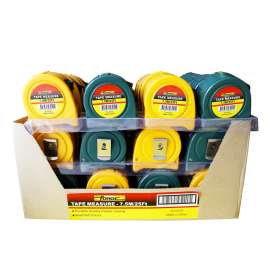 25'L Dual Blade Tape Measure Display, 32 Pieces