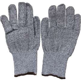 Gray Cut Resistant Work Gloves with CE Level 5 Protection, 12 Pairs