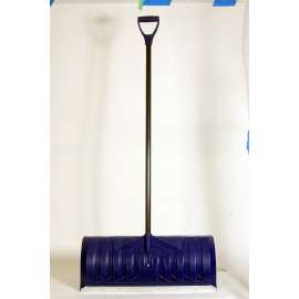 26" x 11" Navy Blue Poly Snow Push Shovel with 58" Length, 1 Each