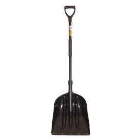 14" x 19" Black Poly Snow Scoop Thrower with 55" Length, 24/Case