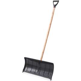 22" x 12" Poly Pusher Shovel with Metal Strip, 18/Case