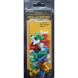 1" L-Shape Push Pins, 32/Pack