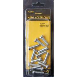 1/4"D x 5/8"L Round Head Combination Machine Screws, 13/Pack