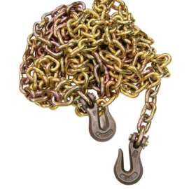 Grade 70 Transport Chains, 5/16 in, 4,700 lb Limit, Yellow Dichromate