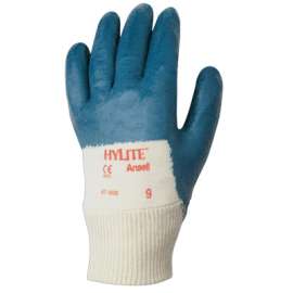 HyLite® Palm Coated Gloves, Size 7, Blue