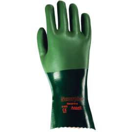 AlphaTec® 08-352 Neoprene Dipped Gloves, Rough Finish, Size 7, Green