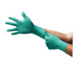 Touch N Tuff Disposable Gloves, Powdered, Nitrile, 4 mil, 6.5 - 7, Green
