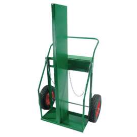 Cylinder Truck, 37 in W x 62 in H, 16 in Solid Wheels, Holds 2 Cylinders