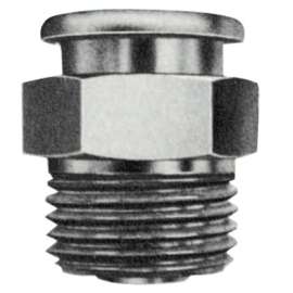 Button Head Fitting, Straight, 31/32 in, Male/Female, 1/8 in (NPTF)