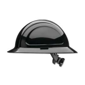 North Zone N20 Full Brim Hard Hat, Ratchet, Black