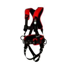 Protecta® Construction Style Positioning Harness, Comfort, D-Rings, Leg Buckles, SLR Adaptor, Sm, Pass-Through Chest Conn