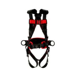 Protecta® Construction Style Positioning Harness, Standard, D-Rings, Leg Buckles, Small, Pass-Through Chest Connection