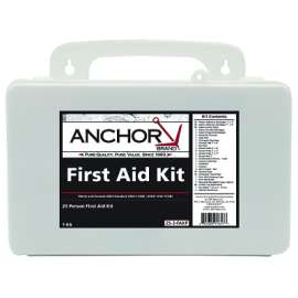 25 Person First Aid Kit, Plastic Case, Wall Mount