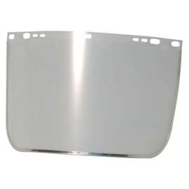 Visor, Clear, Aluminum Bound, 9 in x 15-1/2 in, for Jackson Safety® Head Gear/Cap Adaptors
