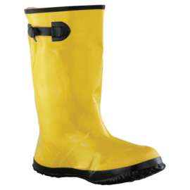 Slush Boot, 17 in Overshoe, Size 9, Rubber, Hi-Vis Yellow
