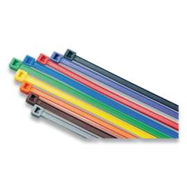General Purpose Cable Ties, 50 lb Tensile Strength, 11.1 in L, Blue, 1,000 Ea/Bag