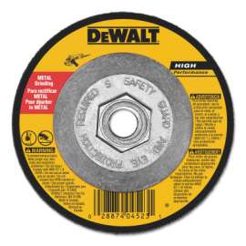 Type 27 Depressed Center Wheels, 5 in, A24R Grit, Aluminum Oxide, 3/32 in Thick