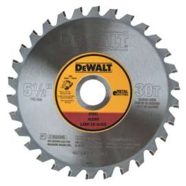 Metal Cutting Saw Blade, 5-1/2 in, 25/32 in Arbor, 4200 RPM, 30 Teeth