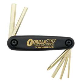 GorillaGrip Fold-Ups, 6 per fold-up, Hex; Phillips Tip
