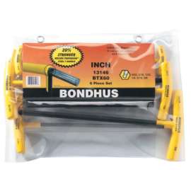 Balldriver T-Handle Hex Key Sets, Hex Ball Tip, Inch