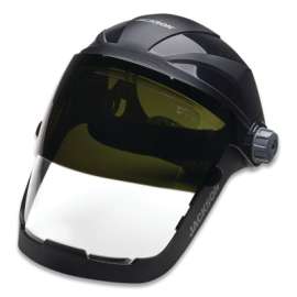 QUAD 500 Premium Multi-Purpose Face Shield, Ratcheting, AF/Clear, 9 in H x 12-1/4 in W