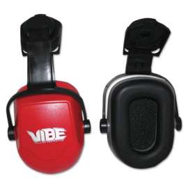 H70 VIBE Earmuffs, 25 dB NRR, Red, Cap Mount