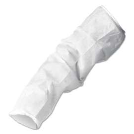 KleenGuard A20 Breathable Sleeve Protectors, 16", Elastic Top, White