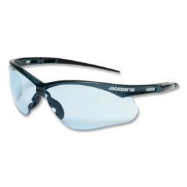 SG Series Safety Glasses, Universal Size, Light Blue Lens, Black Frame, Hardcoat Anti-Scratch