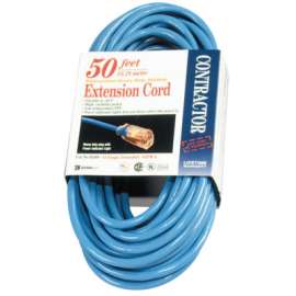 Vinyl Extension Cord, 50 ft, 1 Outlet