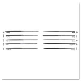 Swiss Pattern Rectangular Needle File, 5-1/2 in, 0 Cut