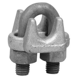 1000-G Series Wire Rope Clips, 1 1/8 in, Galvanized Zinc
